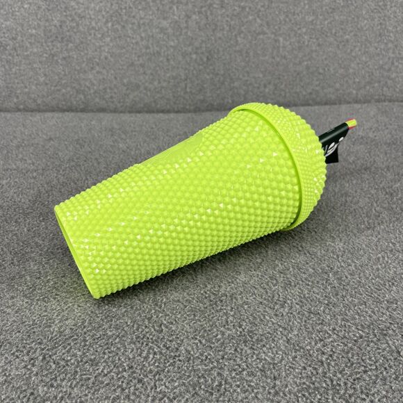 Starbucks Frappuccino Studded Dome Tumbler 16 oz Cup Summer 2025 Neon Lime - Picture 8 of 9
